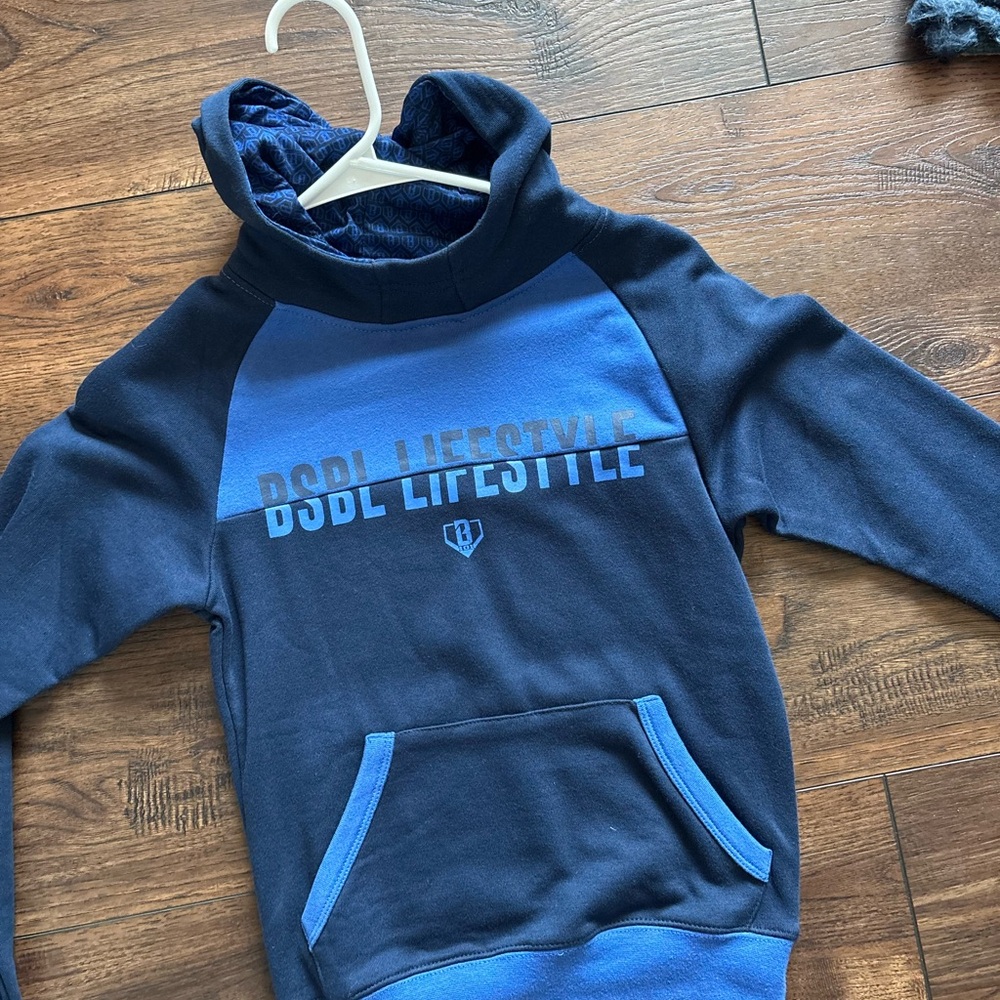 BSBL Lifestyle 101 Navy and Blue Kids Hoodie